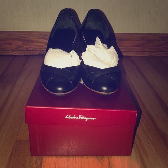 Salvatore Ferragamo Nero Calf Flesh Skin Lng - Picture 2 of 5